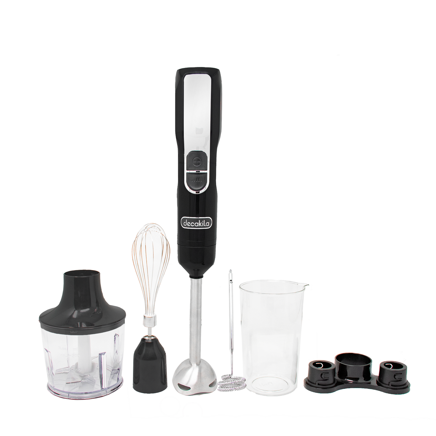 Batidora de inmersión 5 en 1 con accesorios 2 velocidades Inalámbrica de Batería Negra Decakila KMJB055B