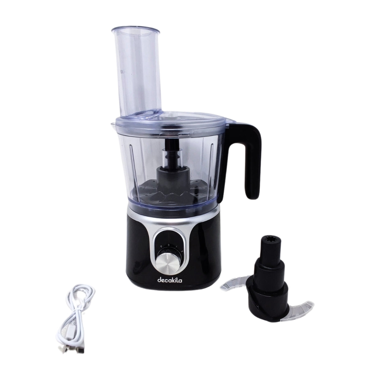 Combo Gourmet: Cafetera 12 Tazas + Procesador de Alimentos Inalámbrico + Parrilla Eléctrica Base de Plato Negro Decakila