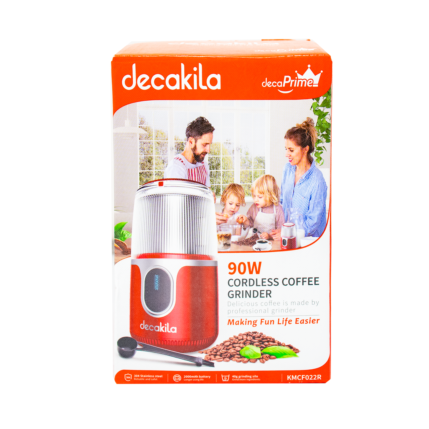 Molino de Café 40g Inalámbrico Rojo Decakila KMCF022R