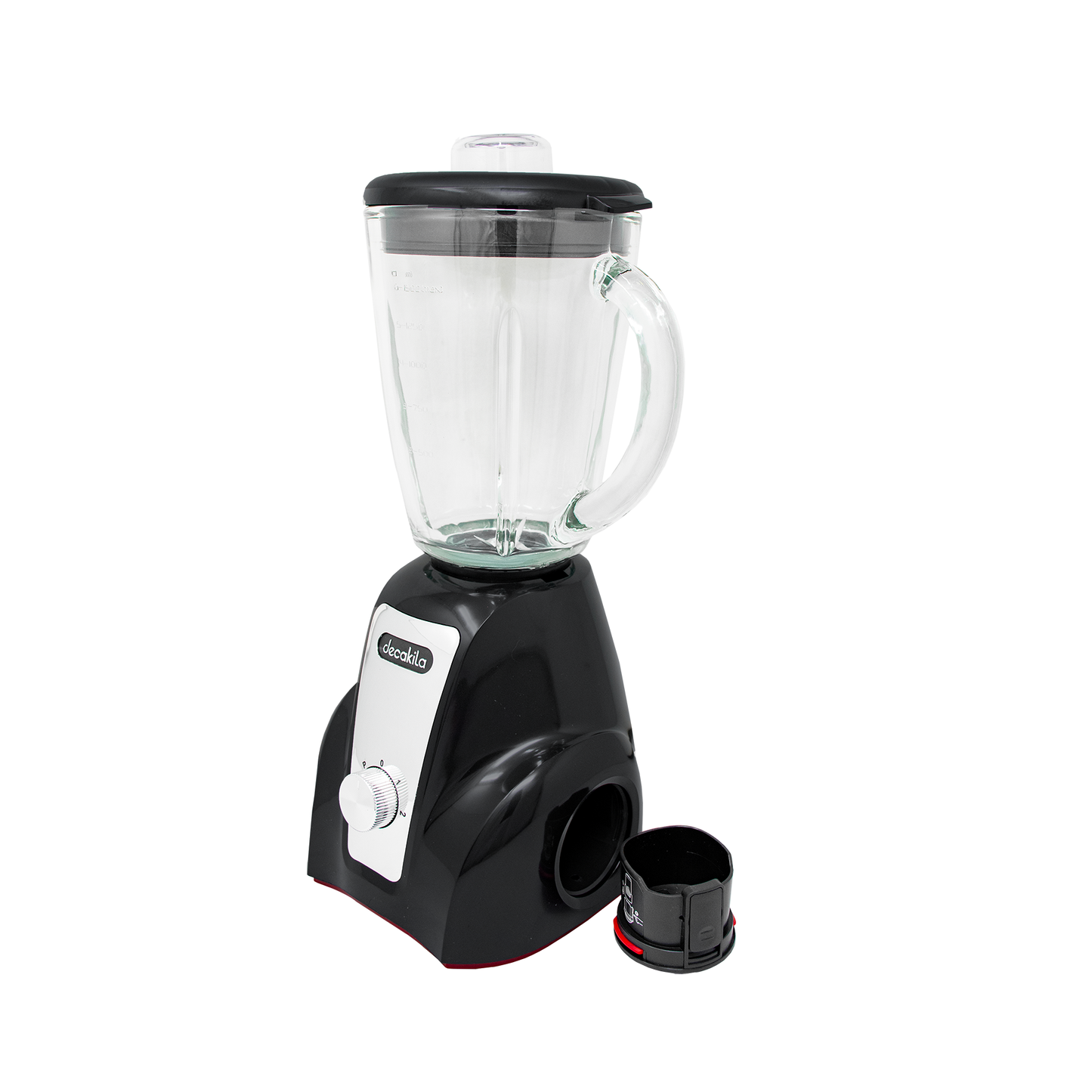 Licuadora 2 Velocidades Vaso de Vidrio 1.5 L Inalámbrica con Batería Recargable Negro Decakila KUJB052B