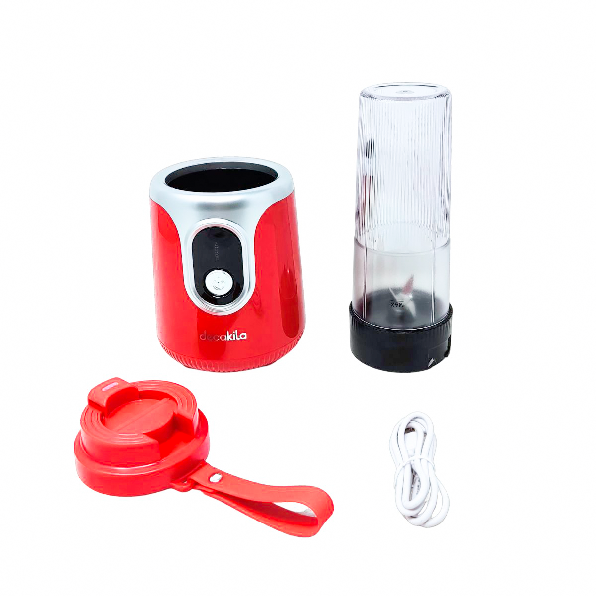 Licuadora Personal 500 ml Inalámbrica Roja Decakila KMJB022R