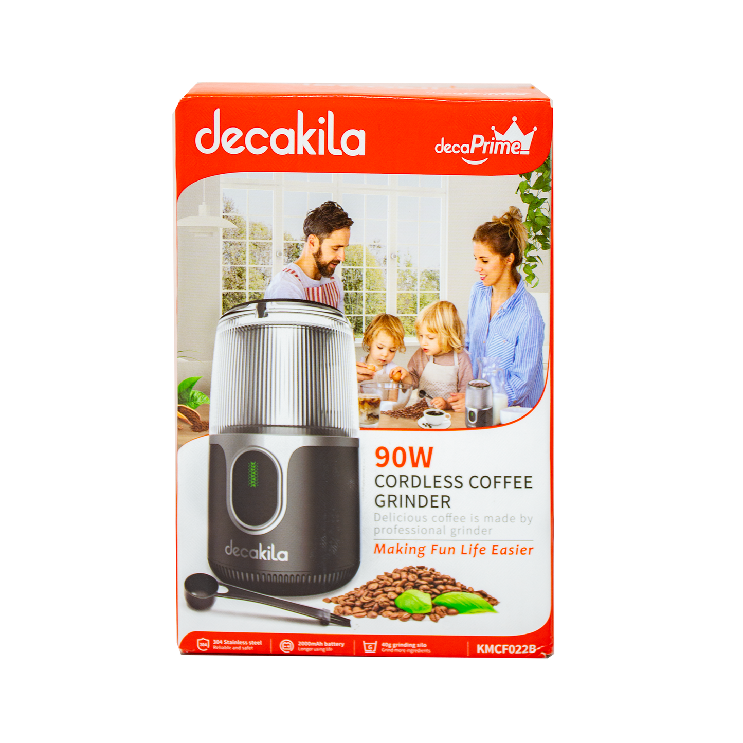 Molino de Café 40g Inalámbrico Negro Decakila KMCF022B