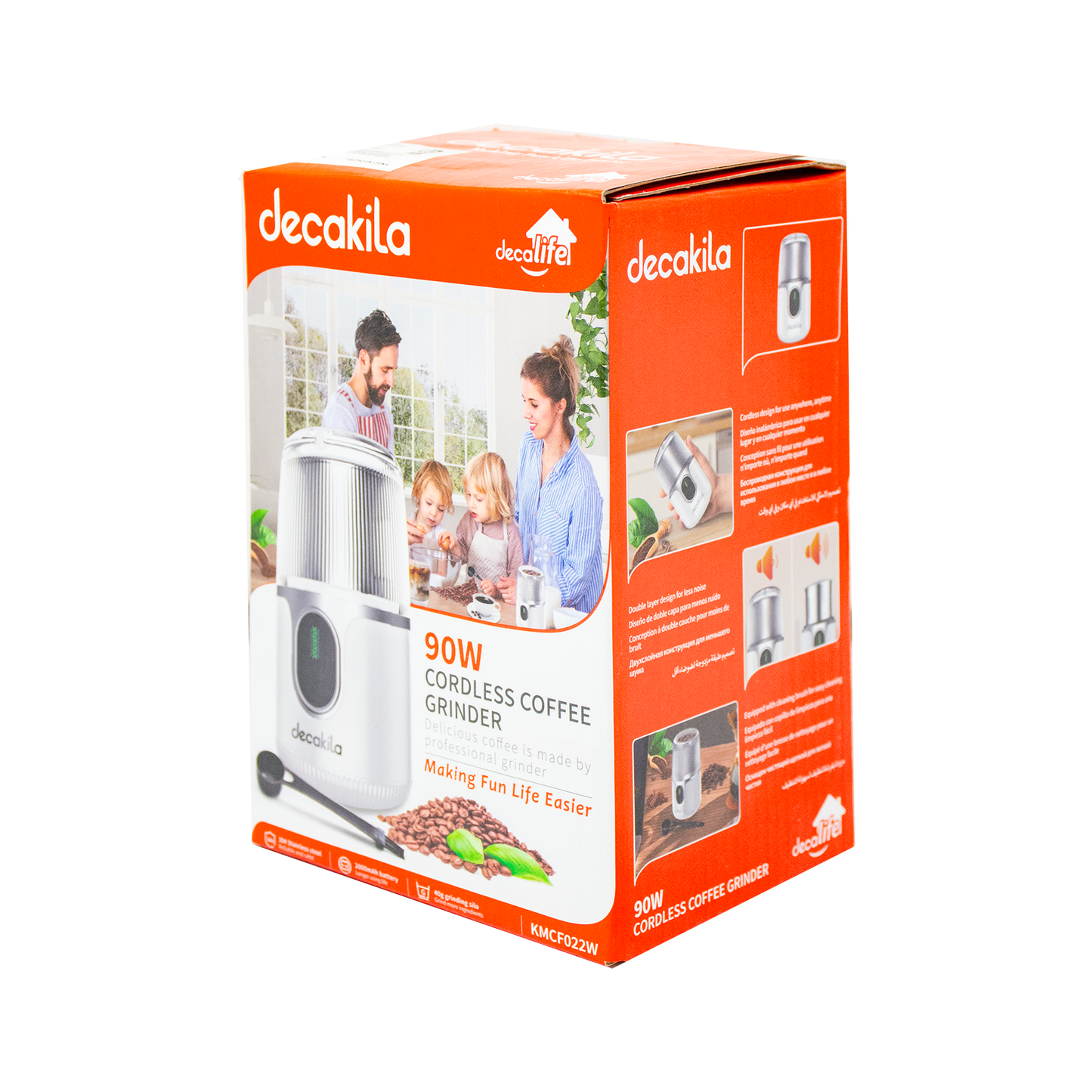 Molino de Café 40g Inalámbrico Blanco Decakila KMCF022W