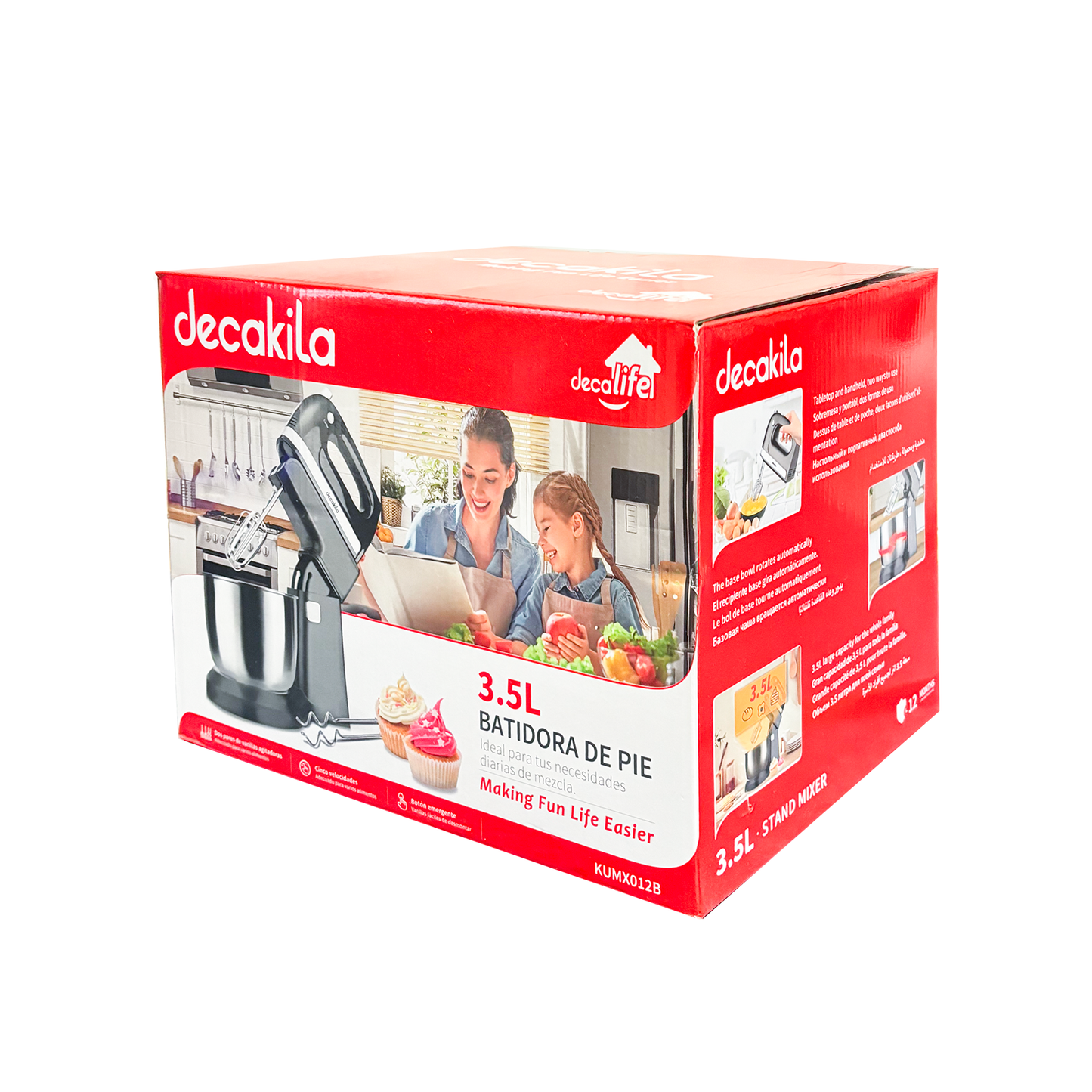 Batidora de Mano con Pedestal 5 velocidades 250W Negra Decakila KUMX012B