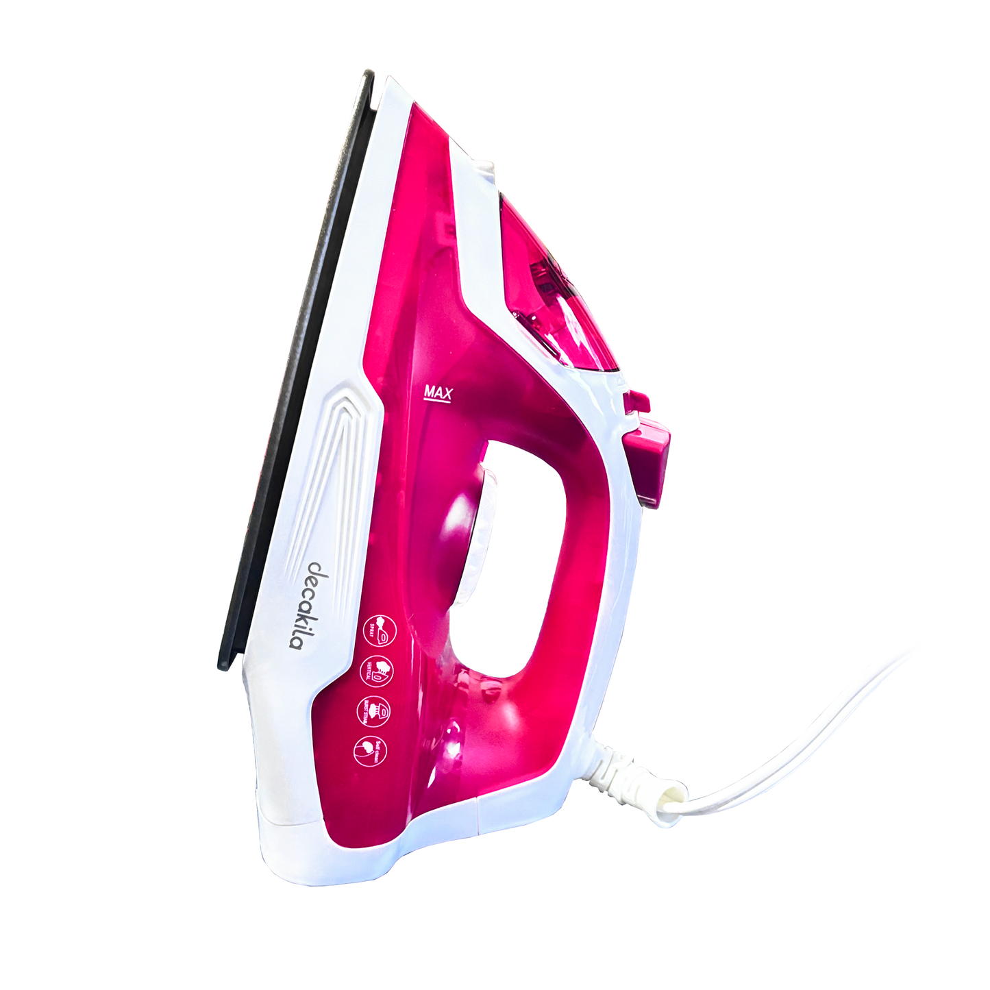 Plancha de Vapor Suela Antiadherente 1100 W Rosa Decakila KUEN002R