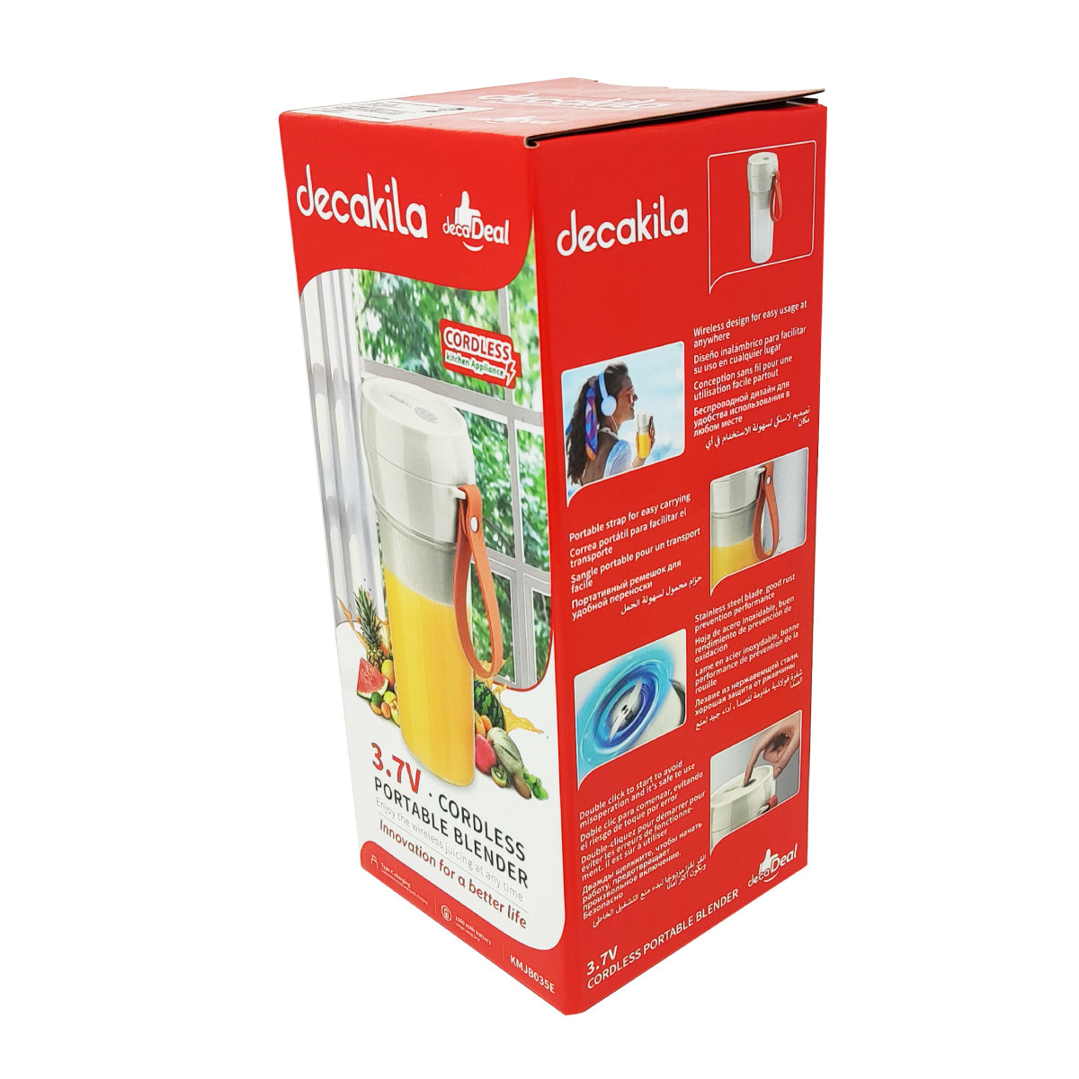 Licuadora Personal 300 ml Inalámbrica Blanca Decakila KMJB035E