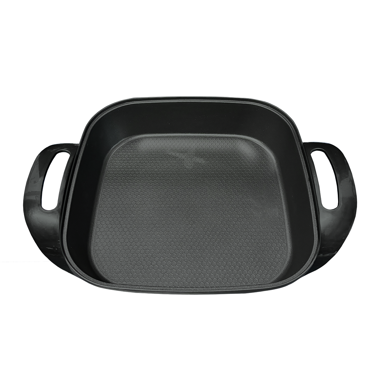 Sartén Eléctrico de 30 X 30 cm con Antiadherente y Tapa de Vidrio Negro Decakila KUEC051B (Caja con 4 Piezas)