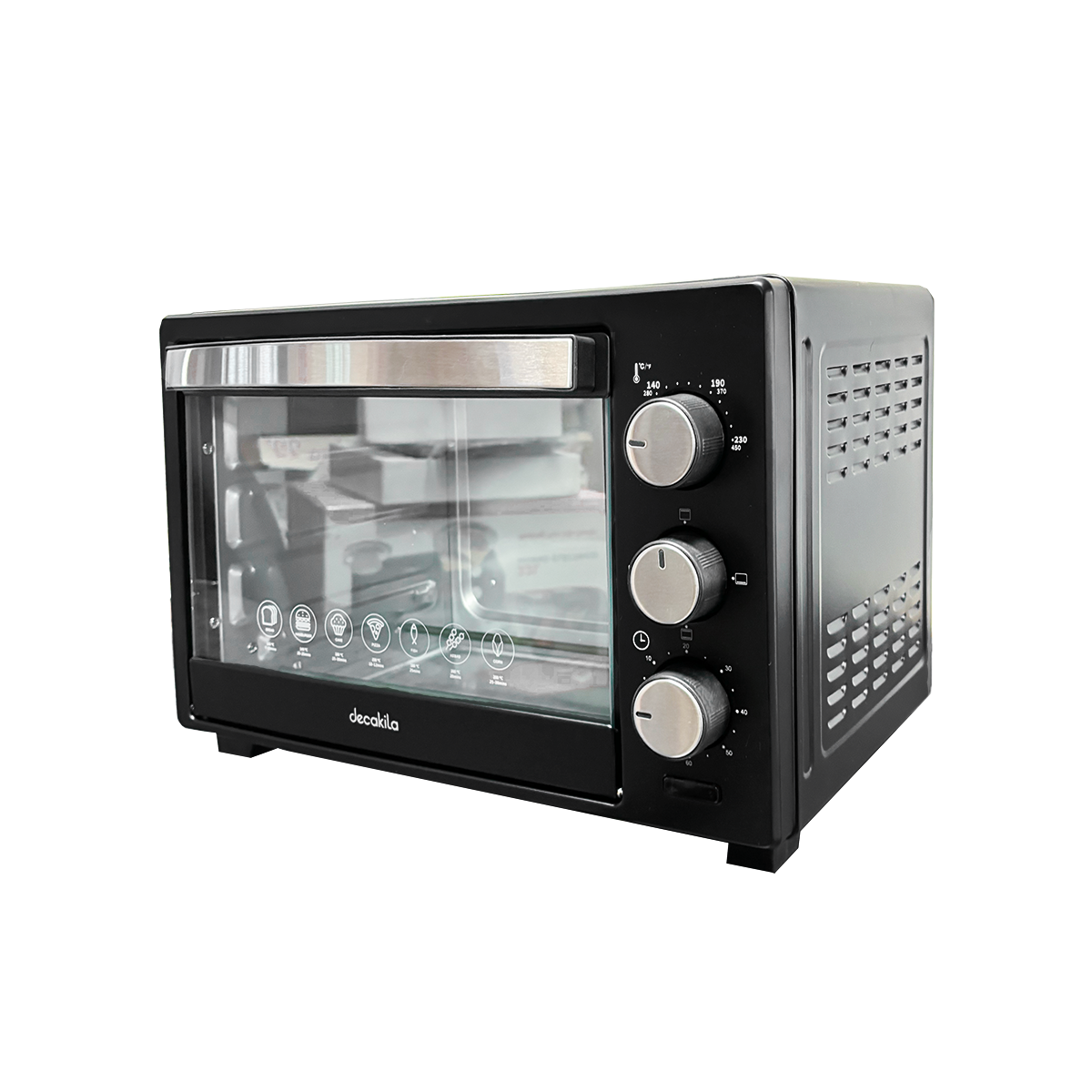 Combo Flash: Sandwichera 2 Panes + Horno Eléctrico 22 L + Batidora de Inmersión con Accesorios Inalámbrica Negro Decakila