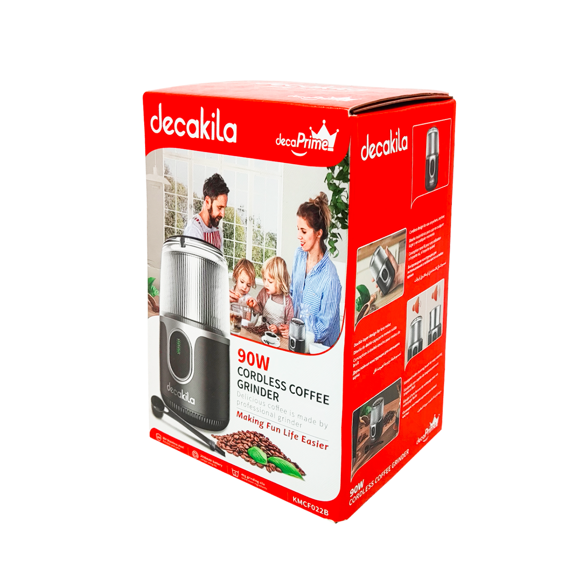 Molino de Café 40g Inalámbrico Negro Decakila KMCF022B (Caja de 12 Piezas)