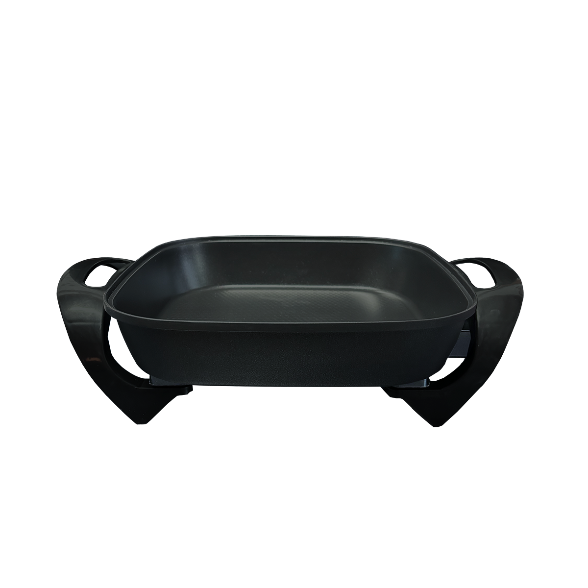 Sartén Eléctrico de 30 X 30 cm con Antiadherente y Tapa de Vidrio Negro Decakila KUEC051B (Caja con 4 Piezas)