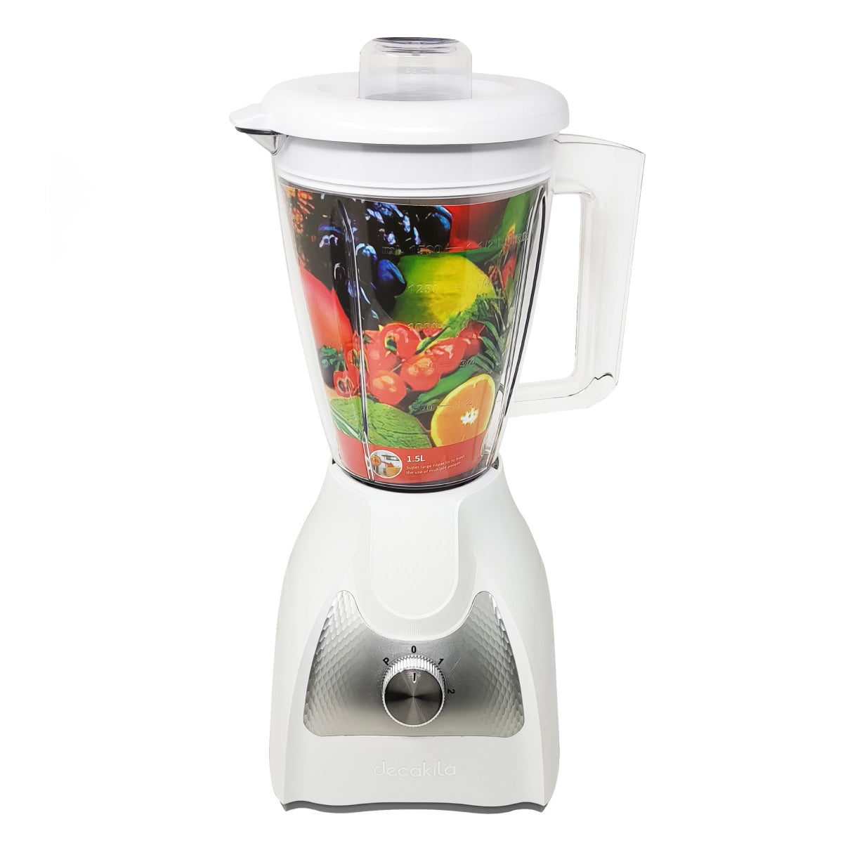 Licuadora 2 Velocidades + Pulso Vaso de Plástico Decakila KUJB043W (Caja de 4 piezas)
