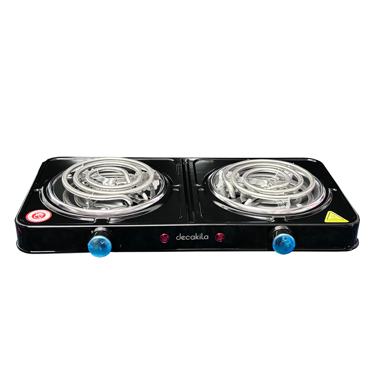 Parrilla eléctrica 2 quemadores de resistencia Decakila KUCC002B (Caja de 8 Piezas)