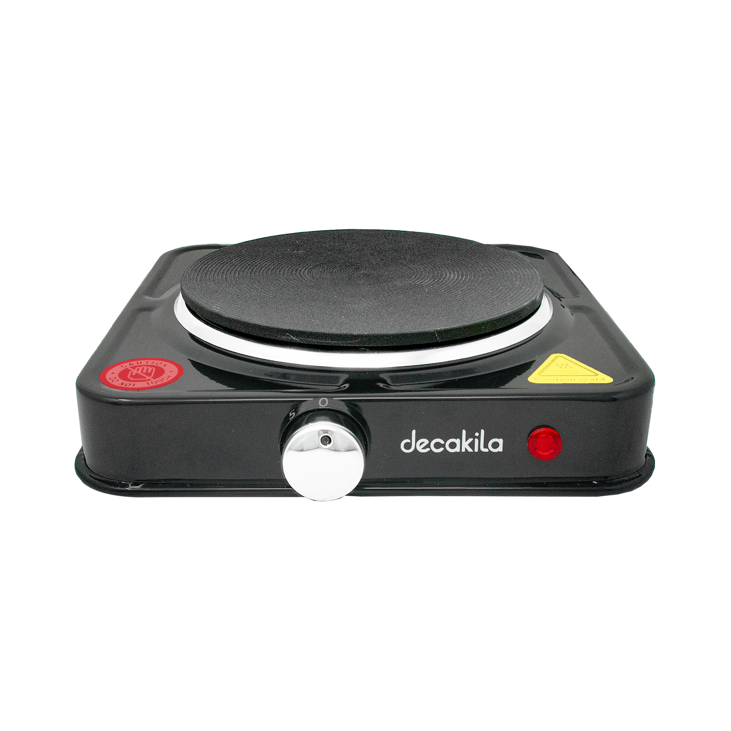Parrilla Eléctrica Con Base Tipo Plato 1000W Negro Decakila KUCC004B (Caja con 12 Piezas)