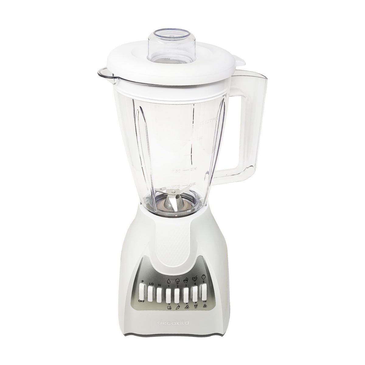 Licuadora 10 Velocidades Vaso de Plástico Blanca Decakila KUJB044W (Caja de 4 Piezas)