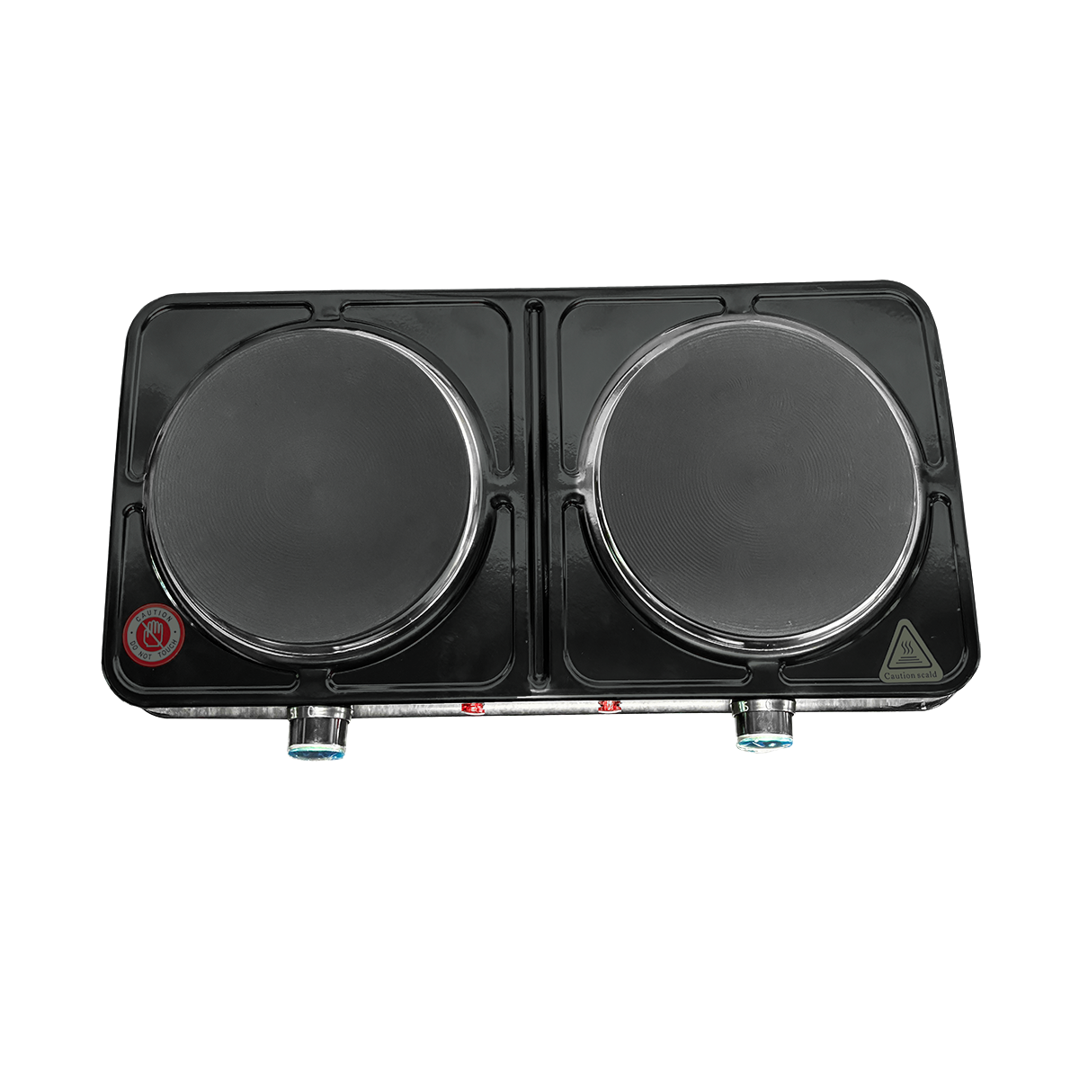 Parrilla Eléctrica Con 2 Quemadores Tipo Plato 1000W Negro Decakila KUCC005B (Caja de 6 Piezas)