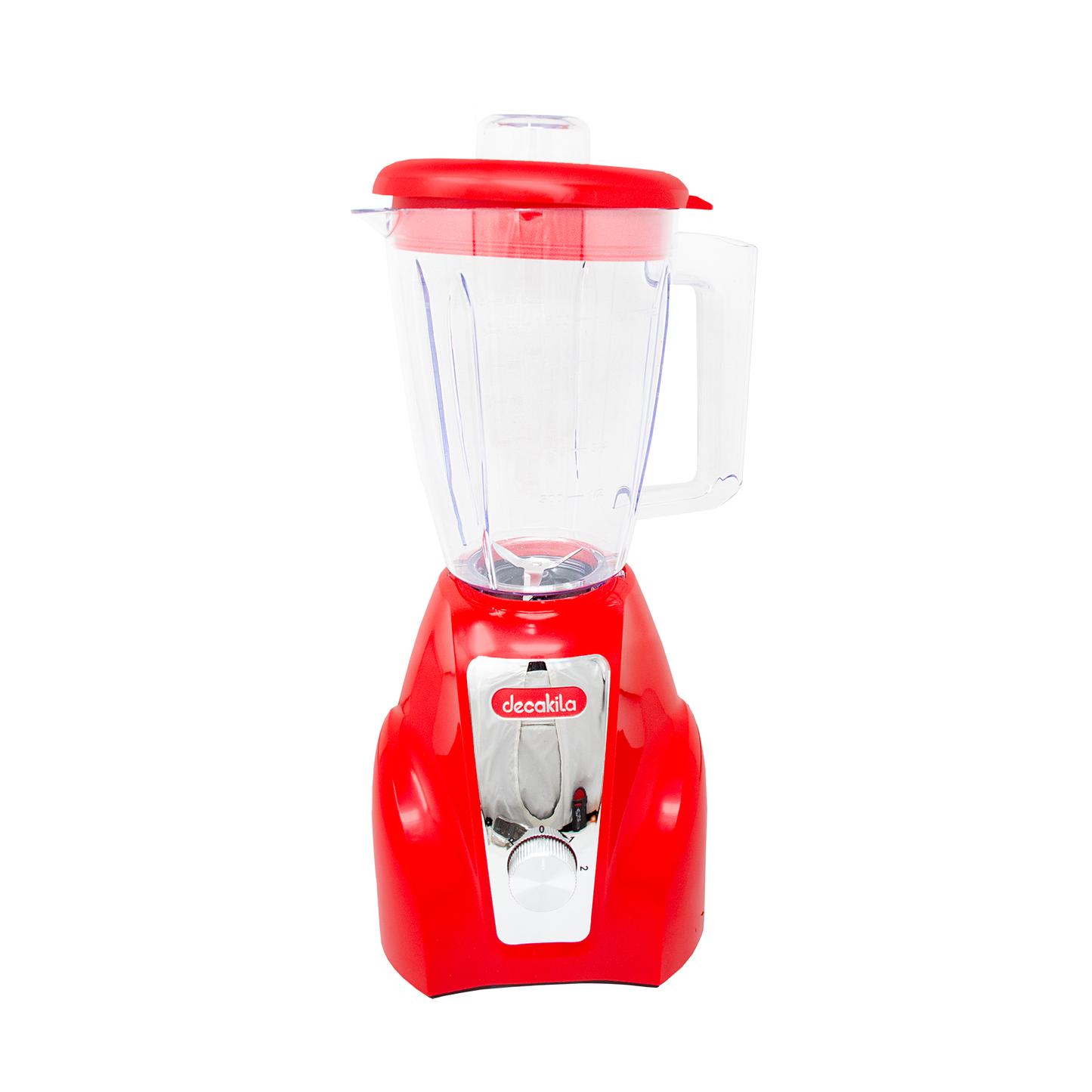 Licuadora 2 Velocidades Vaso de Plástico 1.5 L Inalámbrica de Batería Roja Decakila KMJB049R (Caja de 4 Piezas)