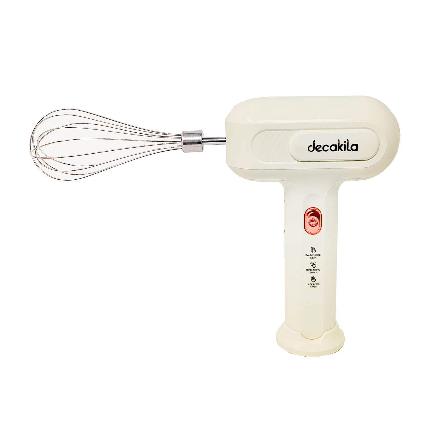 Batidora de Mano Inalámbrica 3 Velocidades Blanca Decakila KMMX018EM (Caja con 12 Piezas)