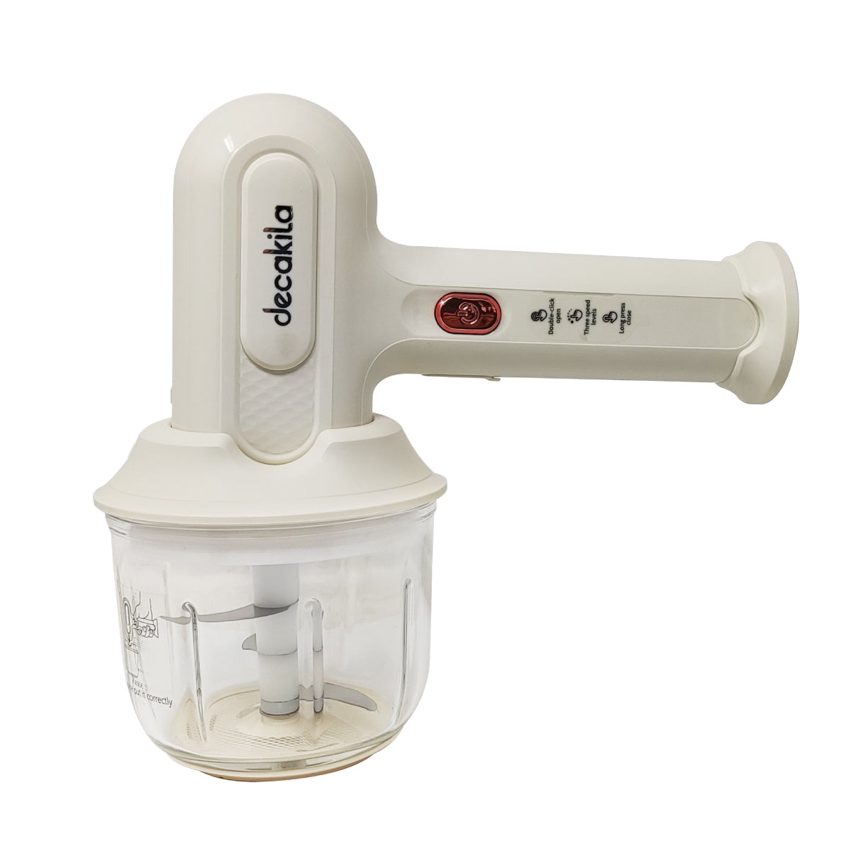 Combo Crema: Batidora de Inmersión 1 Velocidad + Batidora de Mano con Tazón de Vidrio Blanco Decakila