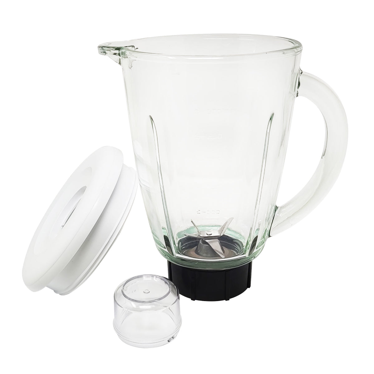 Licuadora 2 Velocidades + Pulso Vaso de Vidrio Blanco Decakila KUJB045W (Caja de 4 Piezas)
