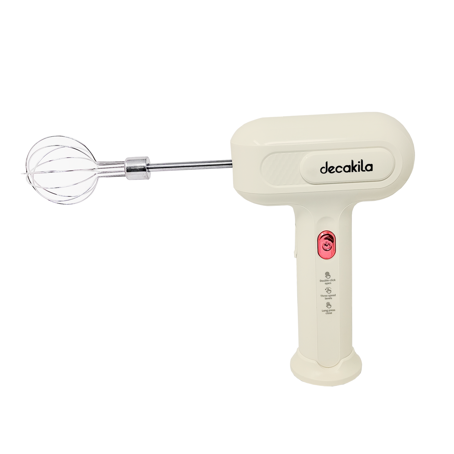 Batidora de Mano Inalámbrica 3 Velocidades Blanca Decakila KMMX018EM (Caja con 12 Piezas)