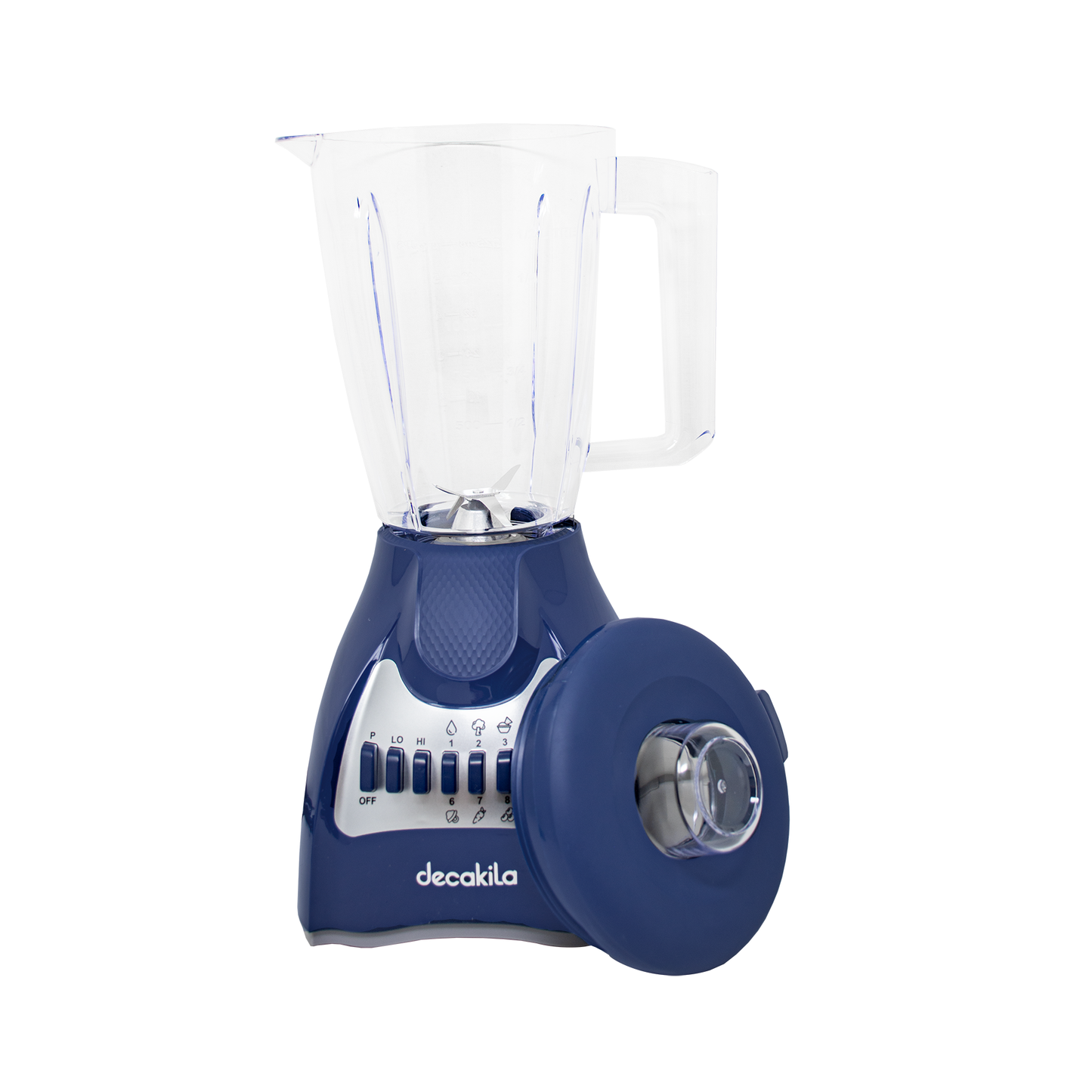 Licuadora 10 Velocidades Vaso de Plástico Azul Decakila KUJB044L (Caja de 4 Piezas)