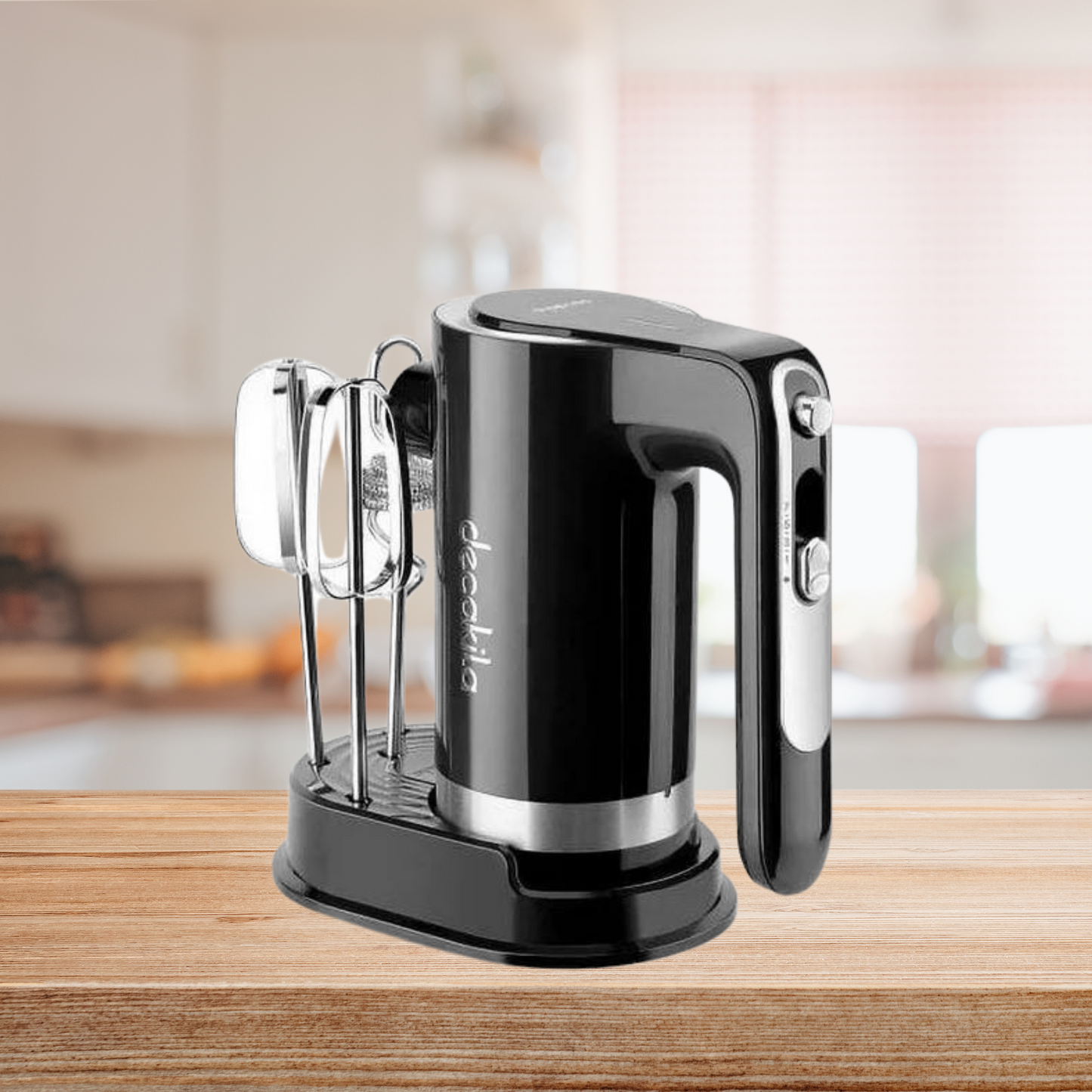 Batidora de Mano 7 Velocidades Inalámbrica con Accesorios Negro Decakila KMMX006B