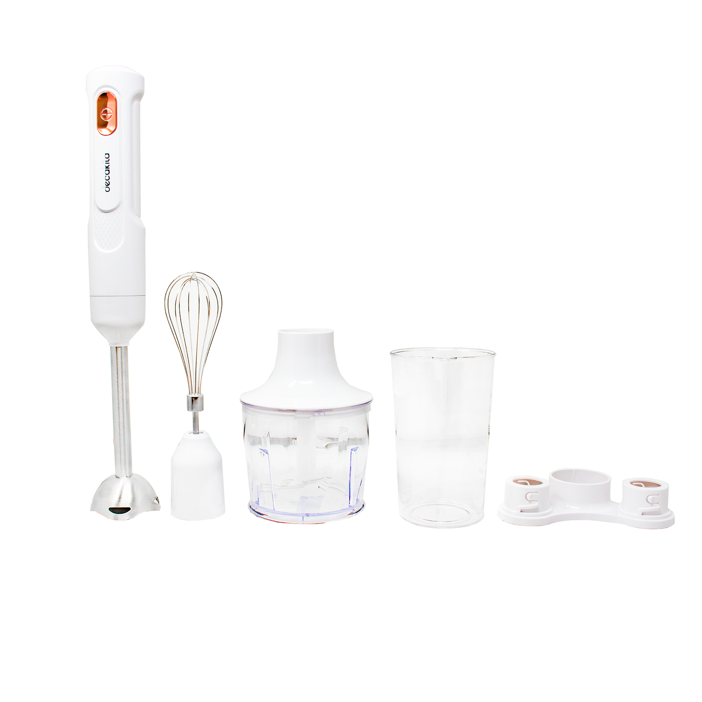 Batidora de inmersión 5 en 1 con accesorios Inalámbrico Blanco Decakila KMJB042W (Caja con 6 Piezas)