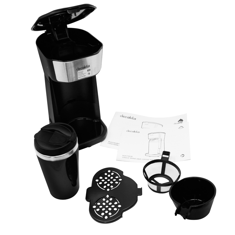 Cafetera de Goteo Personal con Vaso Térmico de 400 ml 600 W Decakila KUCF002B (Caja de 6 Piezas)