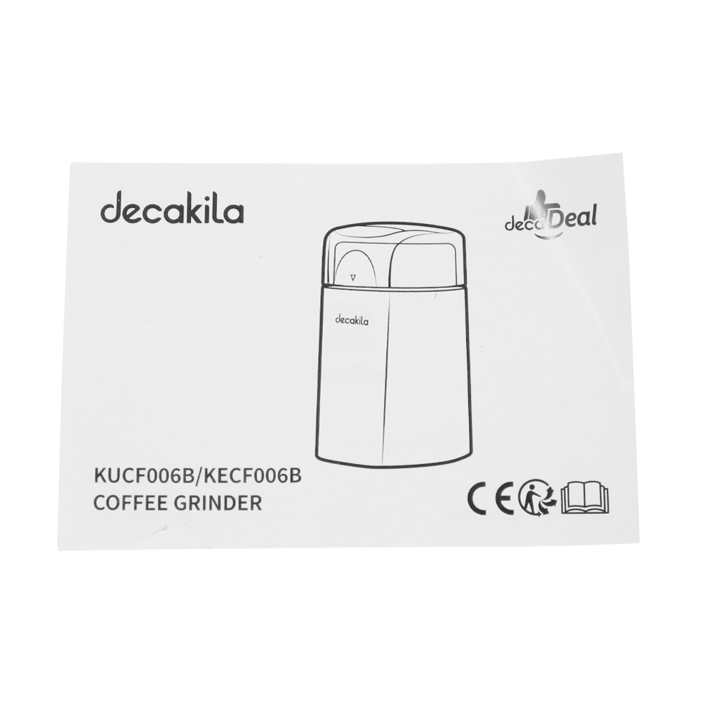 Molino de Café Electrico 60g 150 W Negro Decakila KUCF006B (Caja de 4 Piezas)