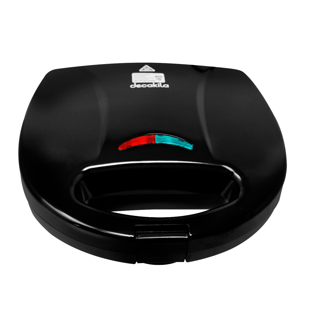 Sandwichera 2 Panes con Antiadherente 750 W Negro Decakila KUEC046B (Caja de 6 Piezas)