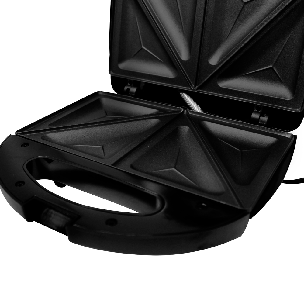 Sandwichera 2 Panes con Antiadherente 750 W Negro Decakila KUEC046B