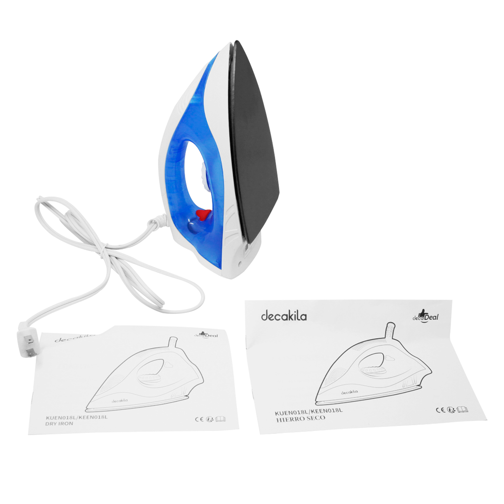 Plancha Seca con Antiadherente 1000 W Azul Decakila KUEN018L
