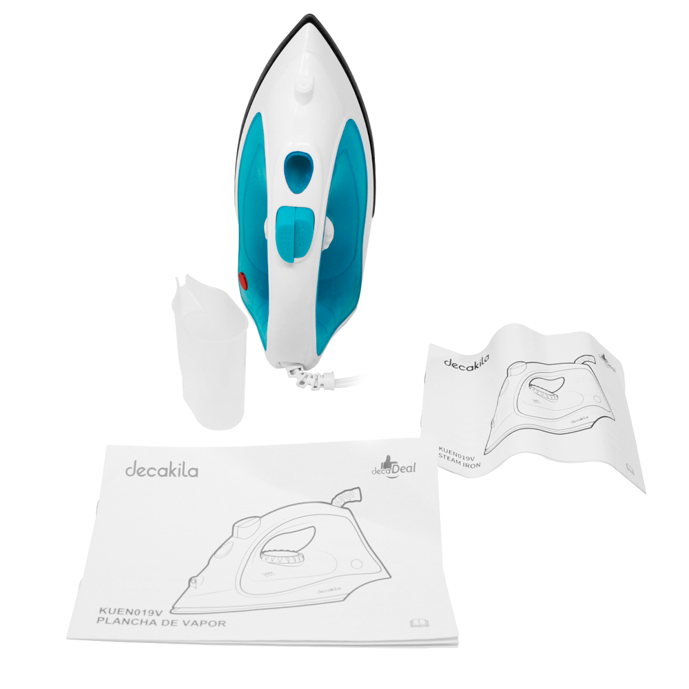 Plancha de Vapor con Antiadherente 1100 W Verde Aqua Decakila KUEN019V