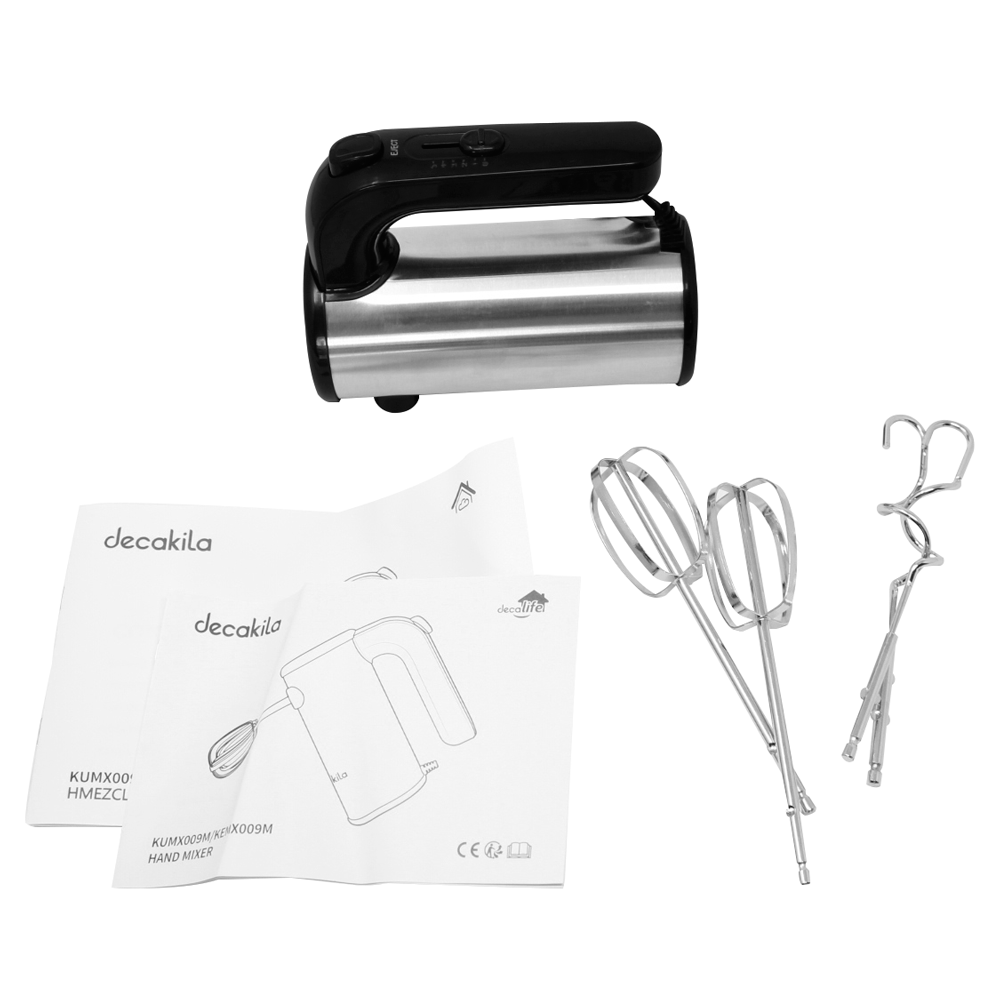 Batidora de Mano 5 Velocidades 150 W Acero Inoxidable Decakila KUMX009M (Caja de 6 Piezas)