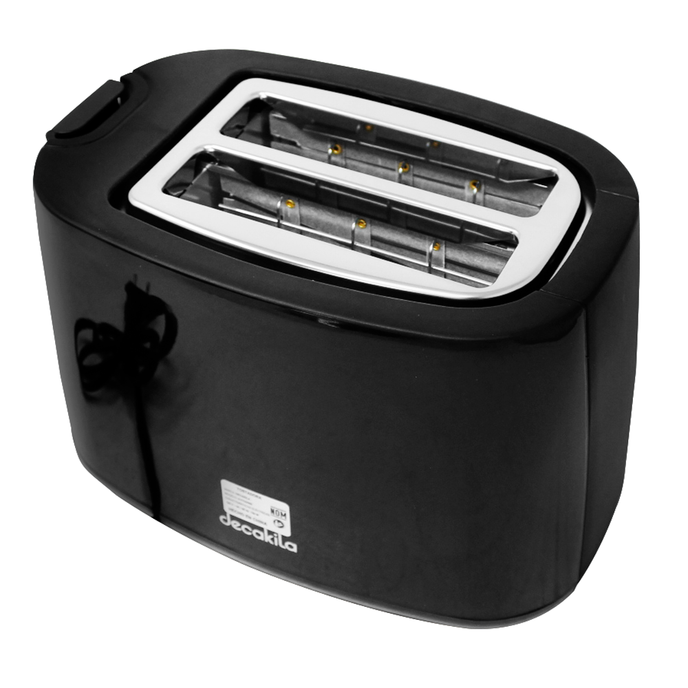 Tostador 2 Rebanadas 750 W Negro Decakila KUTS008B (Caja de 6 Piezas)