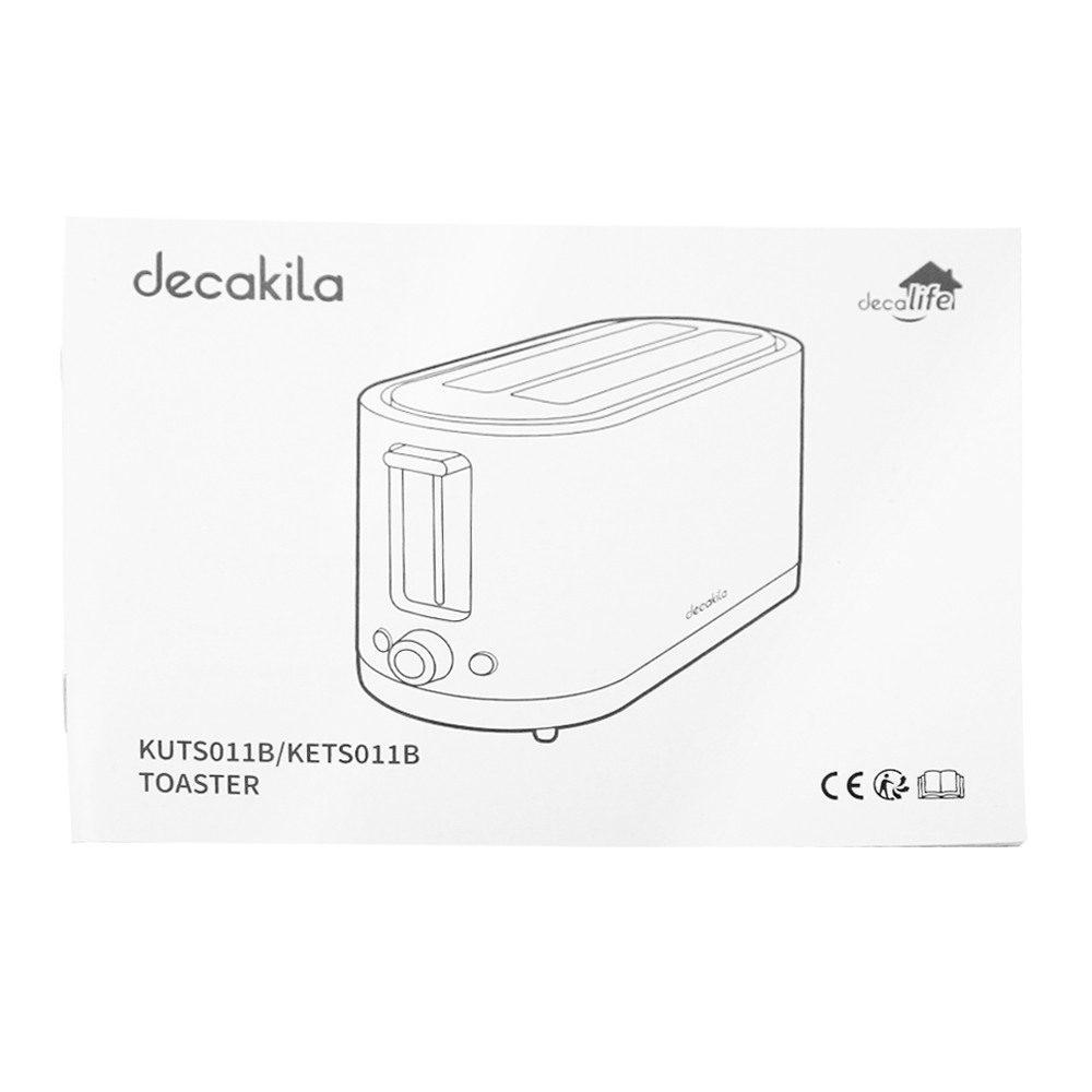 Tostador Multifunción 4 Rebanadas 1400 W Negro Decakila KUTS011B (Caja de 6 Piezas)