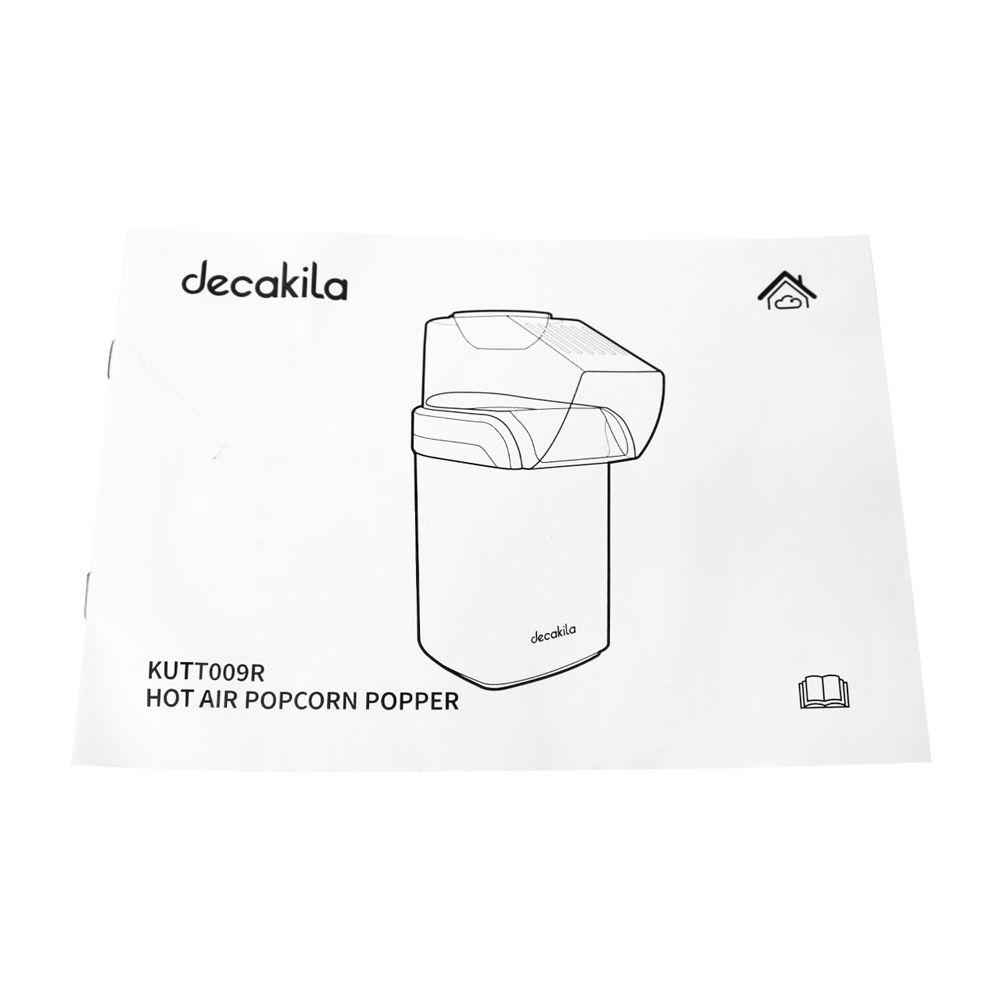 Máquina de Palomitas de Aire Caliente Rojo Decakila KUTT009R (Caja de 12 Piezas)