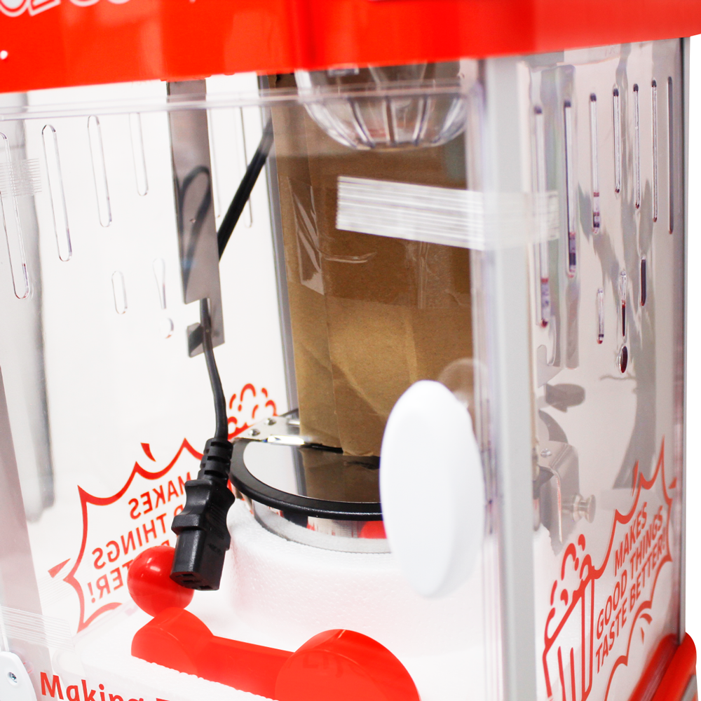 Máquina de Palomitas Tipo Cinema 2.5 Oz Roja Decakila KUTT019R (Caja de 2 Piezas)