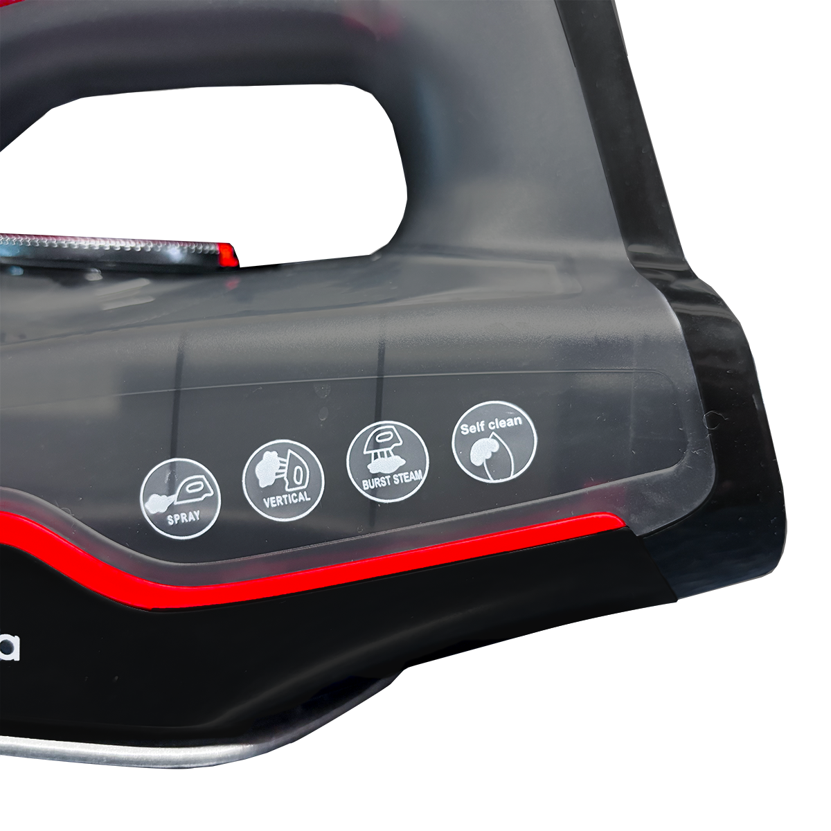 Plancha de Vapor Suela Antiadherente 1700 W Negro/Rojo Decakila KUEN001W