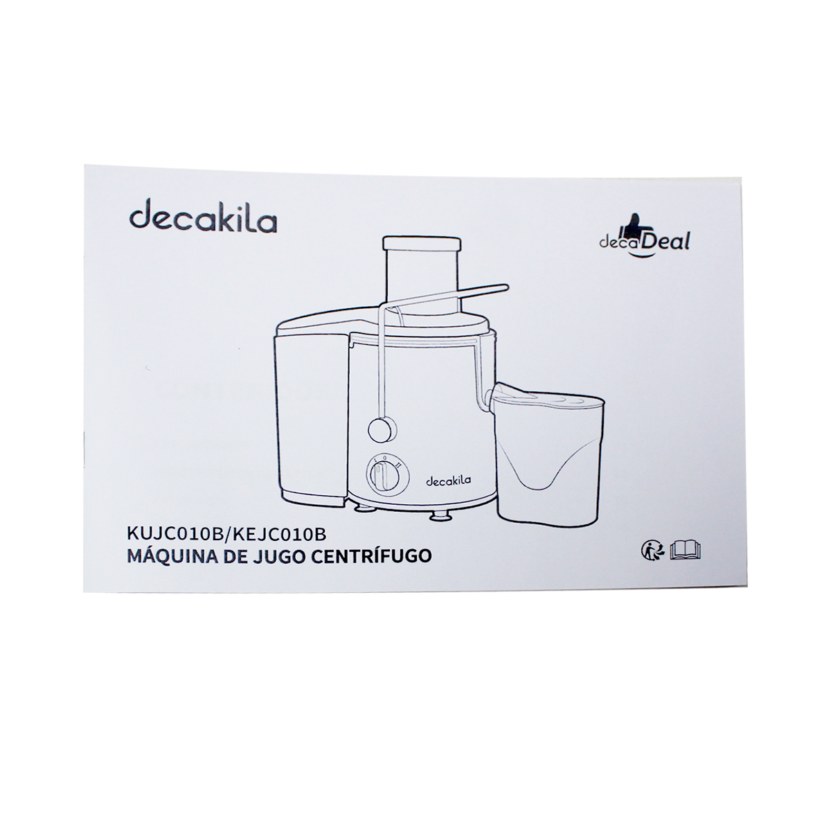 Extractor de Jugo Centrífugo Boca Ancha 350 W Decakila KUJC010B (Caja de 4 Piezas)