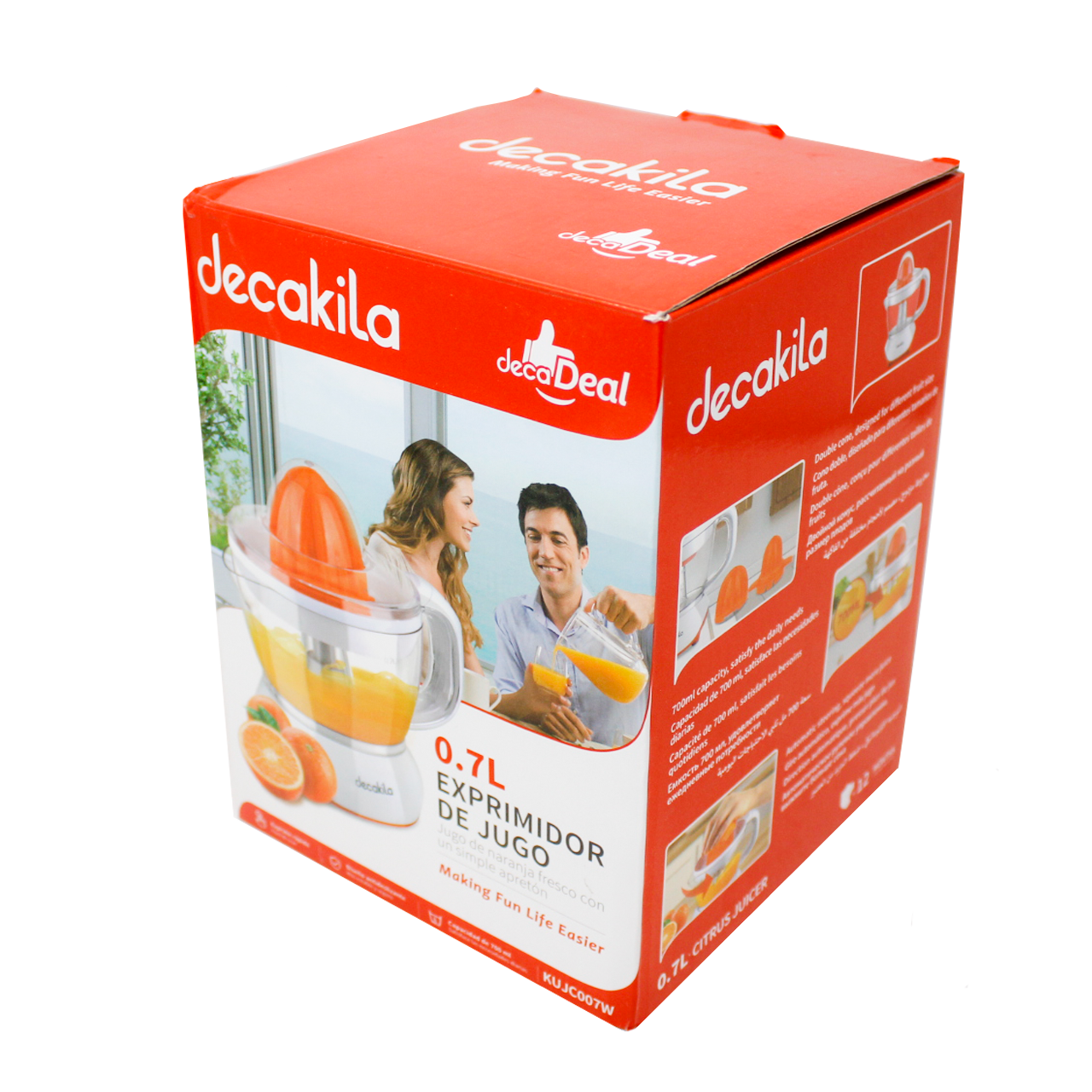 Exprimidor de Cítricos Eléctrico Reversible 25 W Decakila KUJC007W (Caja de 12 Piezas)