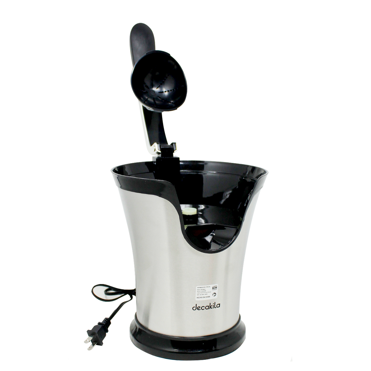 Exprimidor de Cítricos Eléctrico Uso Continuo 160 W Decakila KUJC008B (CAJA DE 4 PZAS)