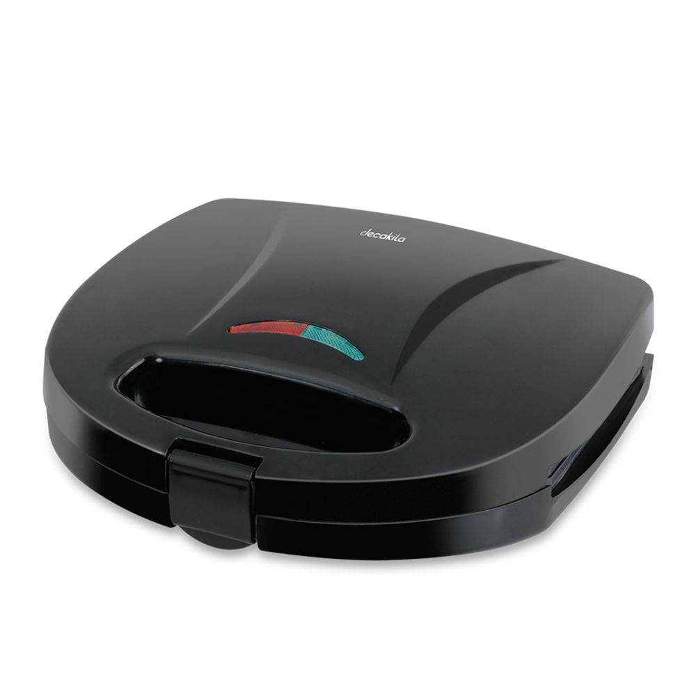 Sandwichera 2 Panes con Antiadherente 750 W Negro Decakila KUEC046B