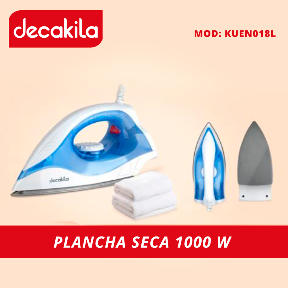 Plancha Seca con Antiadherente 1000 W Azul Decakila KUEN018L