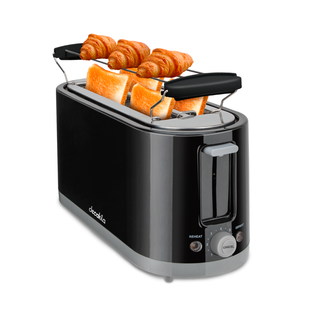 Tostador Multifunción 4 Rebanadas 1400 W Negro Decakila KUTS011B