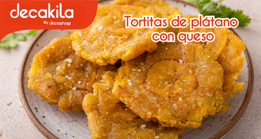 Tortitas de plátano macho con queso