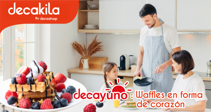 Decayuno: Receta Waffles corazón