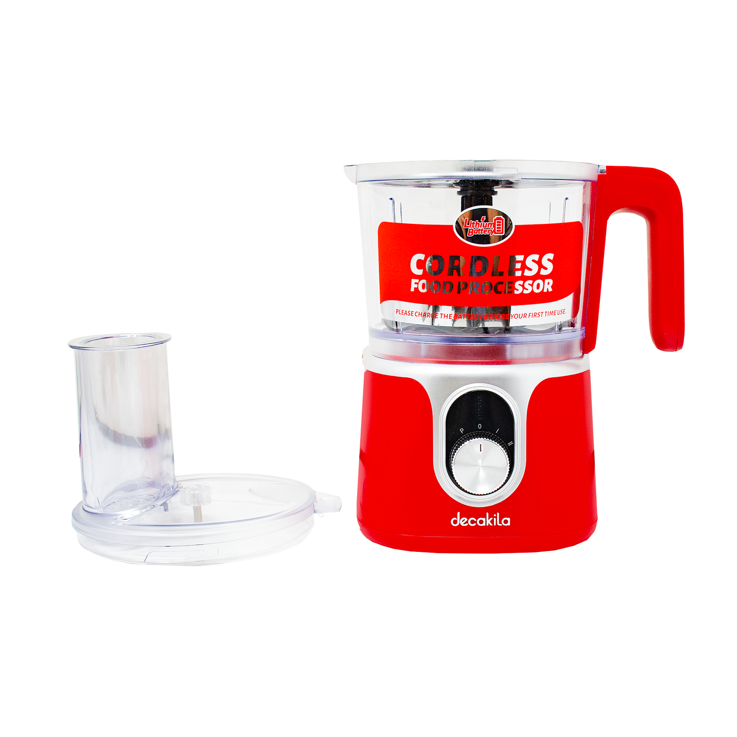 Procesador de alimentos Inalámbrico con Accesorios Rojo Decakila KMMG005R