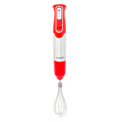 Batidora de Inmersión Inalámbrica con Accesorios 4 en 1 Roja Decakila KMJB024R (CAJA DE 6 PZAS)
