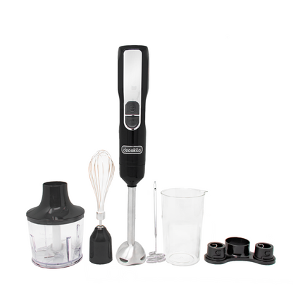 Batidora de inmersión 5 en 1 con accesorios 2 velocidades Inalámbrica de Batería Negra Decakila KMJB055B